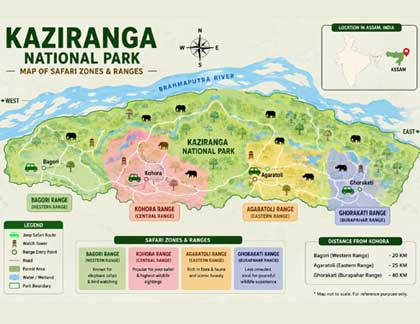 kaziranga map